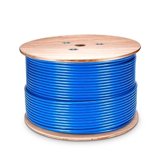 Cat6 Plenum Shielded 1000ft Bulk F/UTP  550Mhz Cable Blue