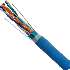 1000ft CAT5E 24 AWG F/UTP Solid Bare Copper Cable with Plenum Rated PVC Jacket - Image 1