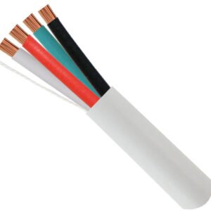 16/4 CL3P Plenum-Rated Unshielded Stranded Bare Copper Cable, White, 1000 ft - Image 1