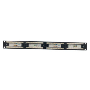 24 Port Cat6 UTP Unshielded Patch Panel 1U Black - Image 2