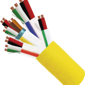 500ft Spool Access Control Cable Plenum 22AWG Stranded Bare Copper Conductors Yellow - Image 1