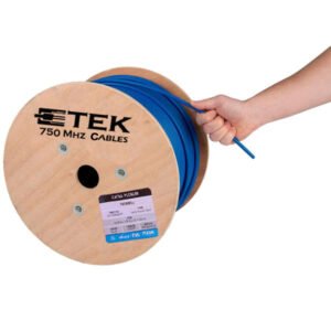Cat6A Plenum CMP 750Mhz Network Ethernet Solid Cable Blue - Image 1