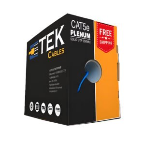 Cat5e Plenum Solid Conductor 1000ft Ethernet Cable 24awg Blue - Image 3
