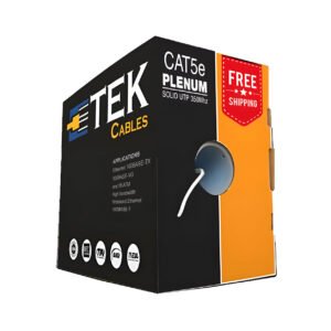 Cat5e Plenum 1000ft Ethernet Cable 24awg 350mhz Solid Conductor White - Image 3