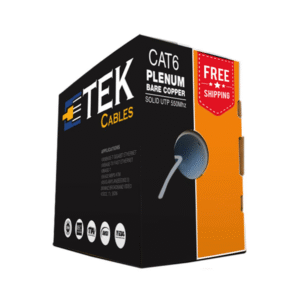 Cat6 Plenum Bare Copper Network Cable Gray - Image 1