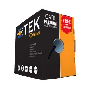 Cat6 Plenum 1000ft Solid Conductor Cable UTP CMP Rated 23 AWG 550 MHz Pull Box - Image 3