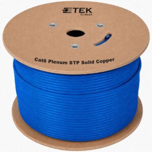 Cat6 Plenum Shielded 1000ft Bulk F/UTP  550Mhz Cable Blue - Image 2