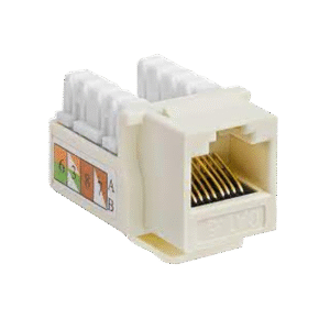 Cat6 Keystone Jacks Rj45 90-Degree UTP 110 Punch Down - Image 1