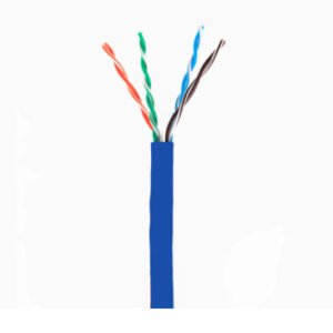 Cat5e Riser Bare Copper 1000ft 24AWG 350MHz UTP Cable Blue - Image 1