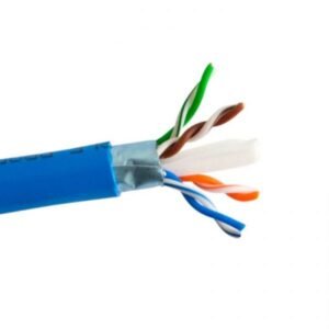 Cat6 Plenum Shielded 1000ft Bulk F/UTP 550Mhz Cable Blue - Image 2