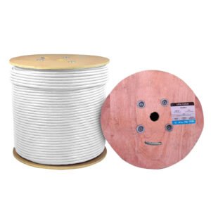 Cat6 Plenum Shielded 1000ft Bulk F/UTP 550Mhz Cable White - Image 1