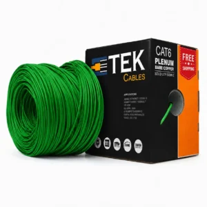 Cat6 Plenum Bare Copper Network Cable Green - Image 2