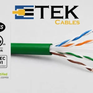 Cat6 Plenum Bare Copper Network Cable Green - Image 4