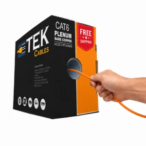 Cat6 Plenum Bare Copper Network Cable Orange - Image 4