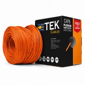 Cat6 Plenum Bare Copper Network Cable Orange - Image 3