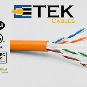 Cat6 Plenum Bare Copper Network Cable Orange - Image 2
