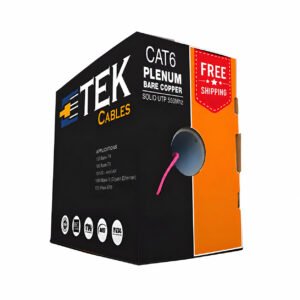Cat6 Plenum Bare Copper Network Cable Pink - Image 1