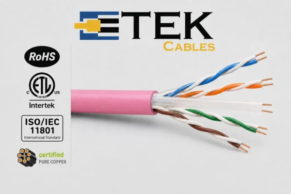 Cat6 Plenum Cable ETL Listed RoHS Compliant Label