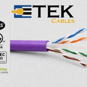 Cat6 Plenum Bare Copper Network Cable Purple - Image 4