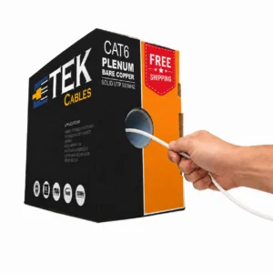 Cat6 Plenum 1000ft Easy-Pull Box Packaging, White