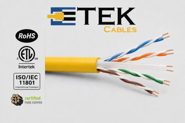 Cat6 Plenum Cable ETL Listed RoHS Compliant Label
