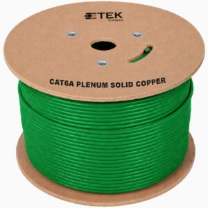 Cat6A Plenum CMP 750Mhz Network Ethernet Solid Cable Green - Image 3