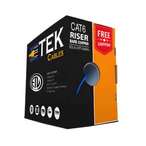 Cat6 Riser 23AWG UTP Ethernet Cable 1000ft Solid Copper 550MHz ETL Listed - Image 1